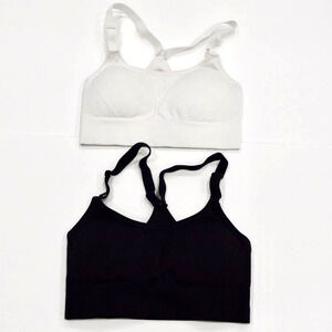 ALL IN MOTION - Black and white 2 pc athletic bras size Medium